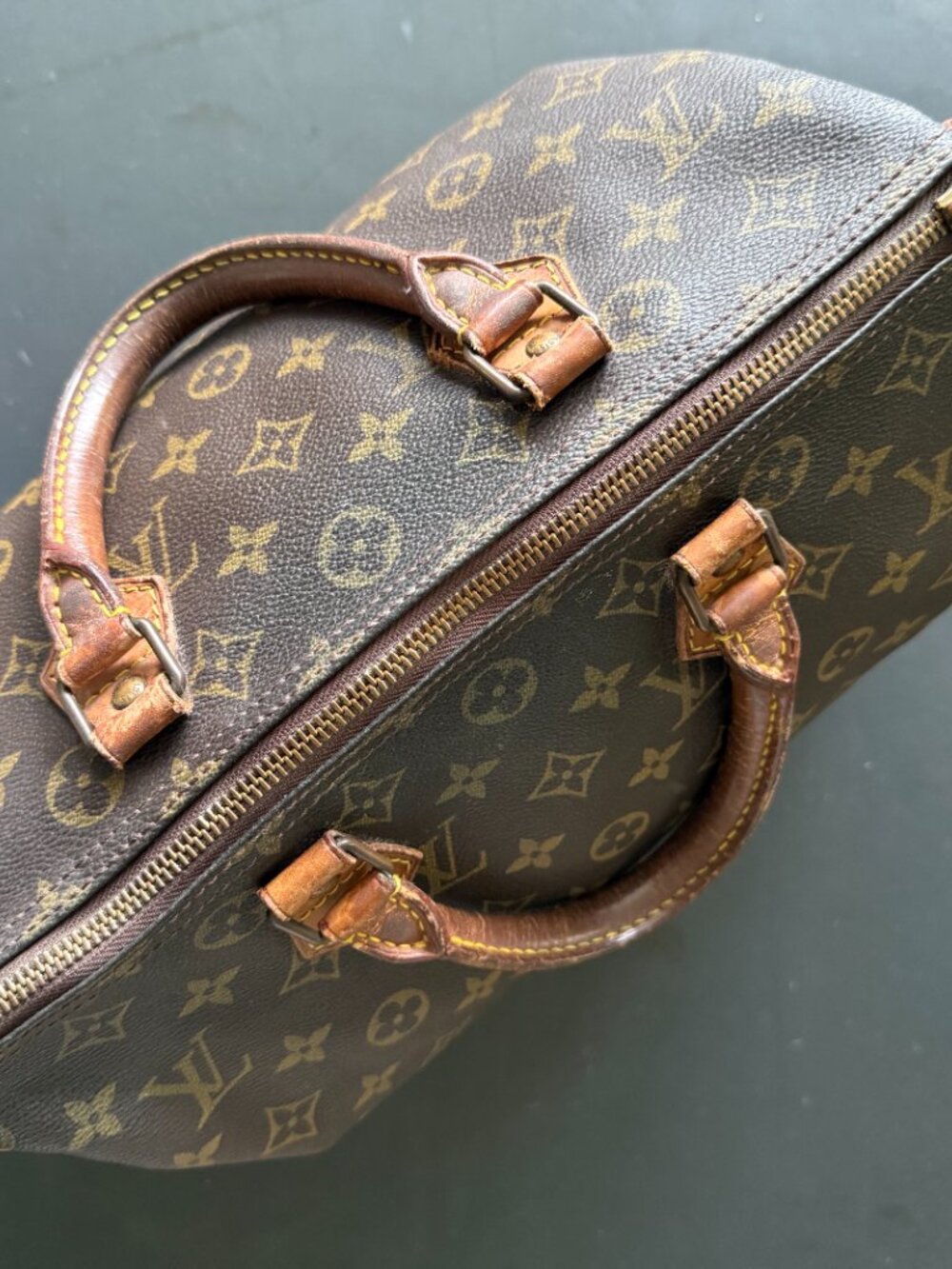LOUIS VUITTON Speedy 30 Monogram Satchel Duffel Bag Vintage, free COA & twillies - Picture 9 of 16